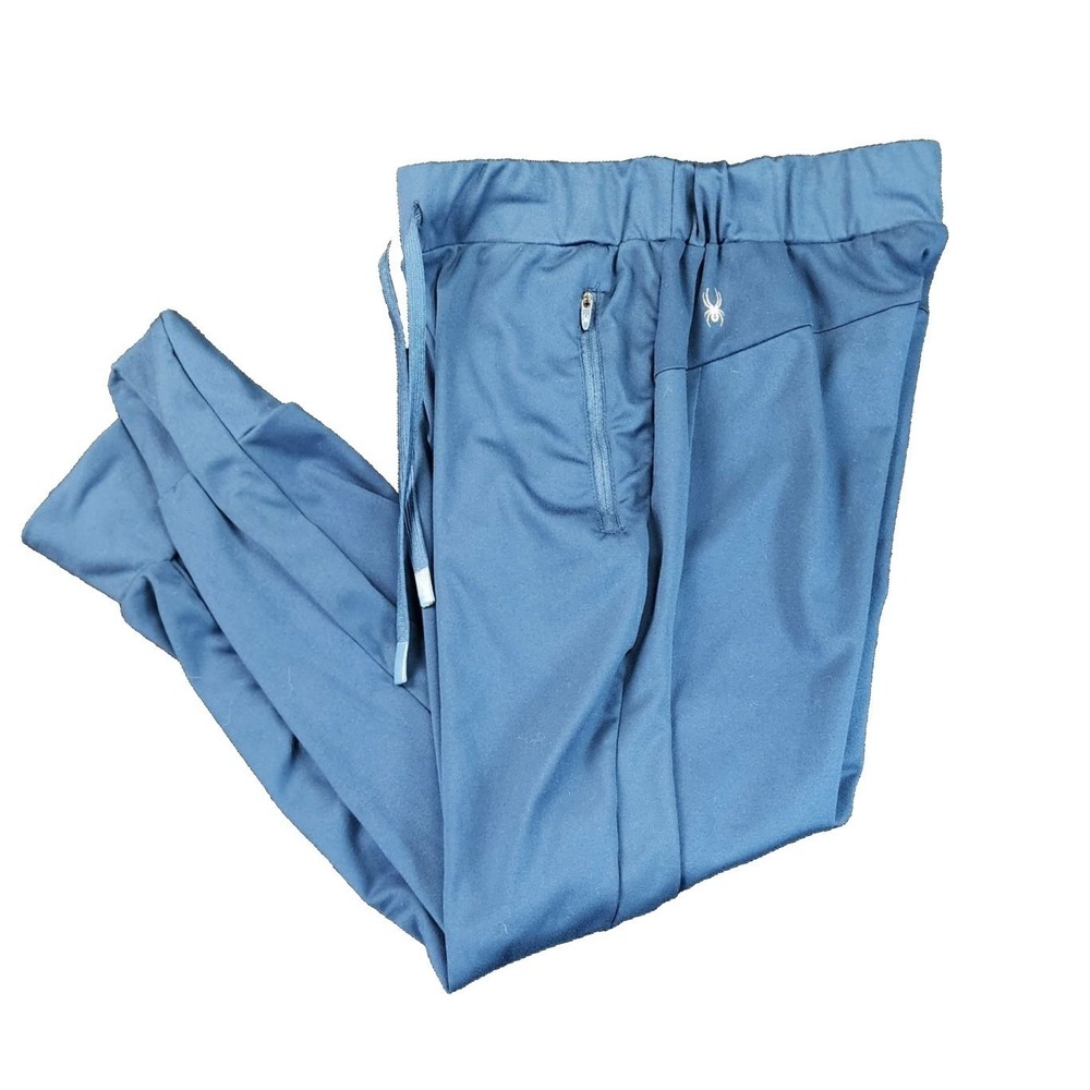 Spyder Active Jogger Pants Blue Mens Small Athletic Training Sweatpants Zipper